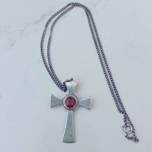 Cross Necklacece with Sand from Jerusalem